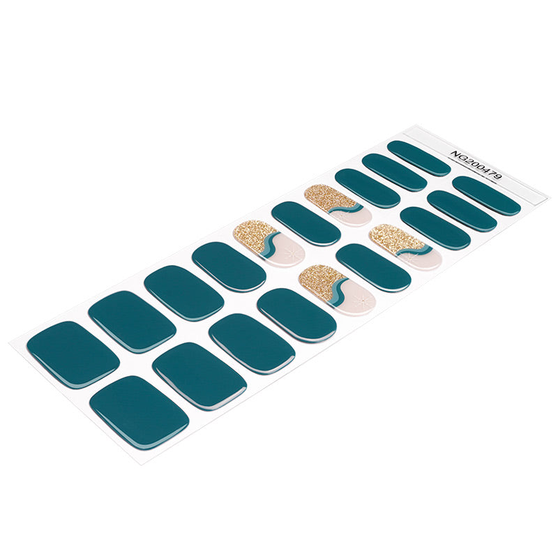 Semi-Cured Gel Nail Wraps - Emerald Drift