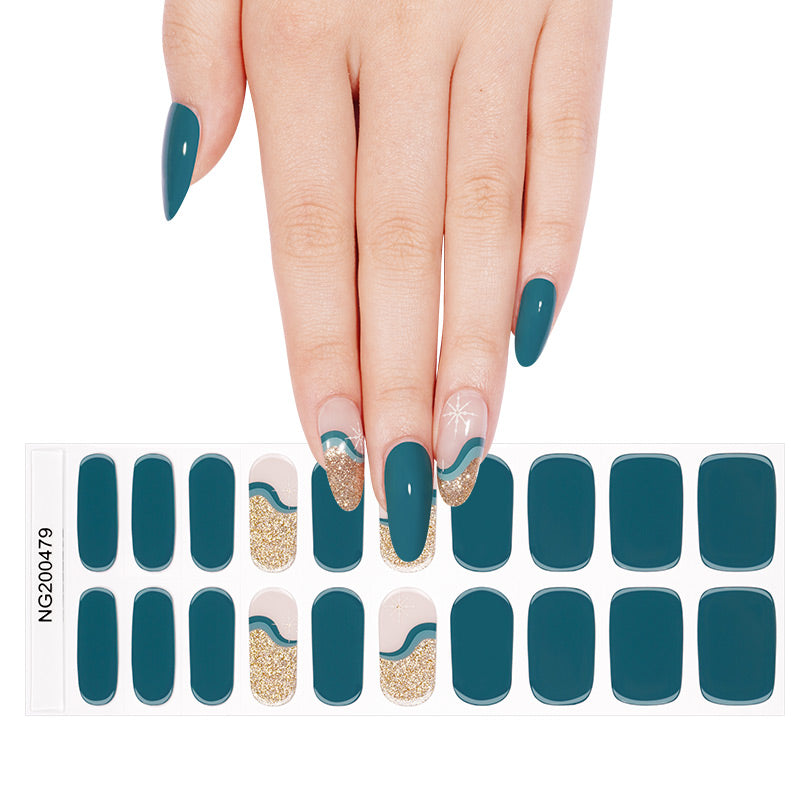Semi-Cured Gel Nail Wraps - Emerald Drift