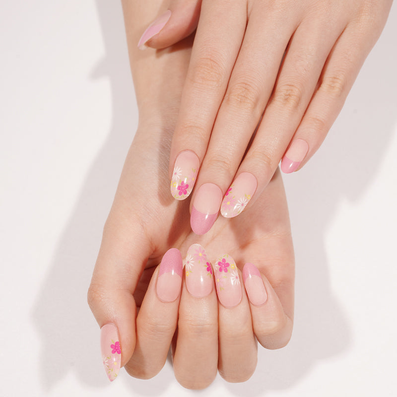 Semi-Cured Gel Nail Wraps - Rosy Garden