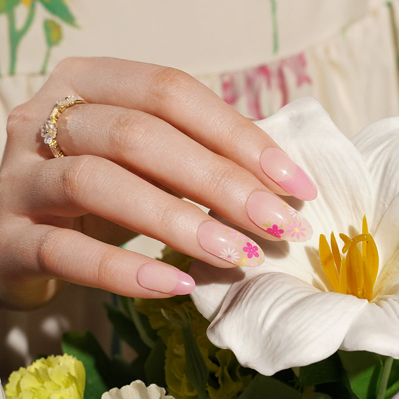 Semi-Cured Gel Nail Wraps - Rosy Garden