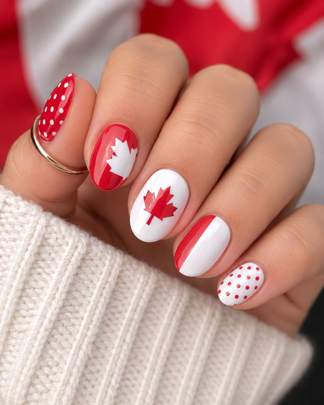 Feuille d'érable rouge et blanche de la fête du Canada