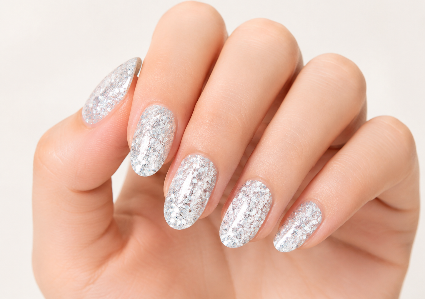 Silver Sequin Glitter Overlay