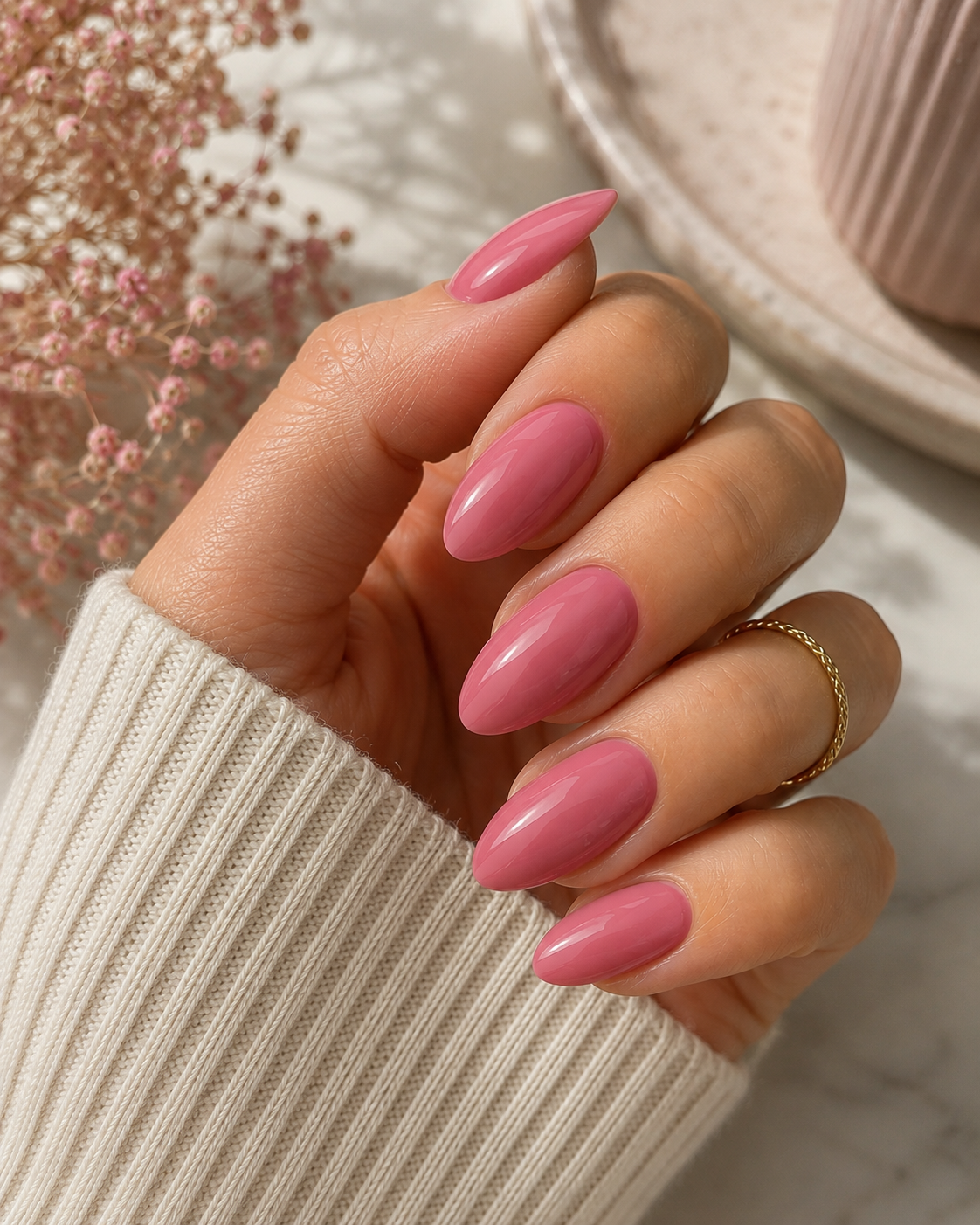 Blush Dark Pink Nude Solid Color