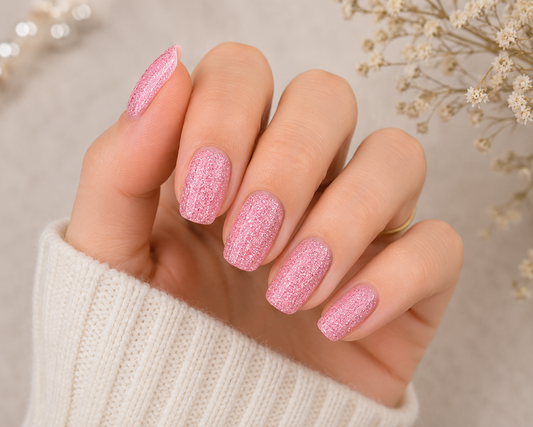 Solid Pink Sparkle Glitter