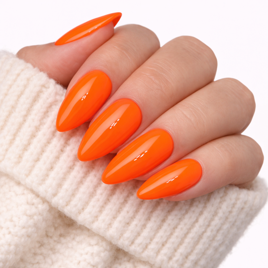 Neon Fluorescent Orange Solid Color