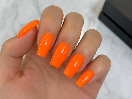 Neon Fluorescent Orange Solid Color
