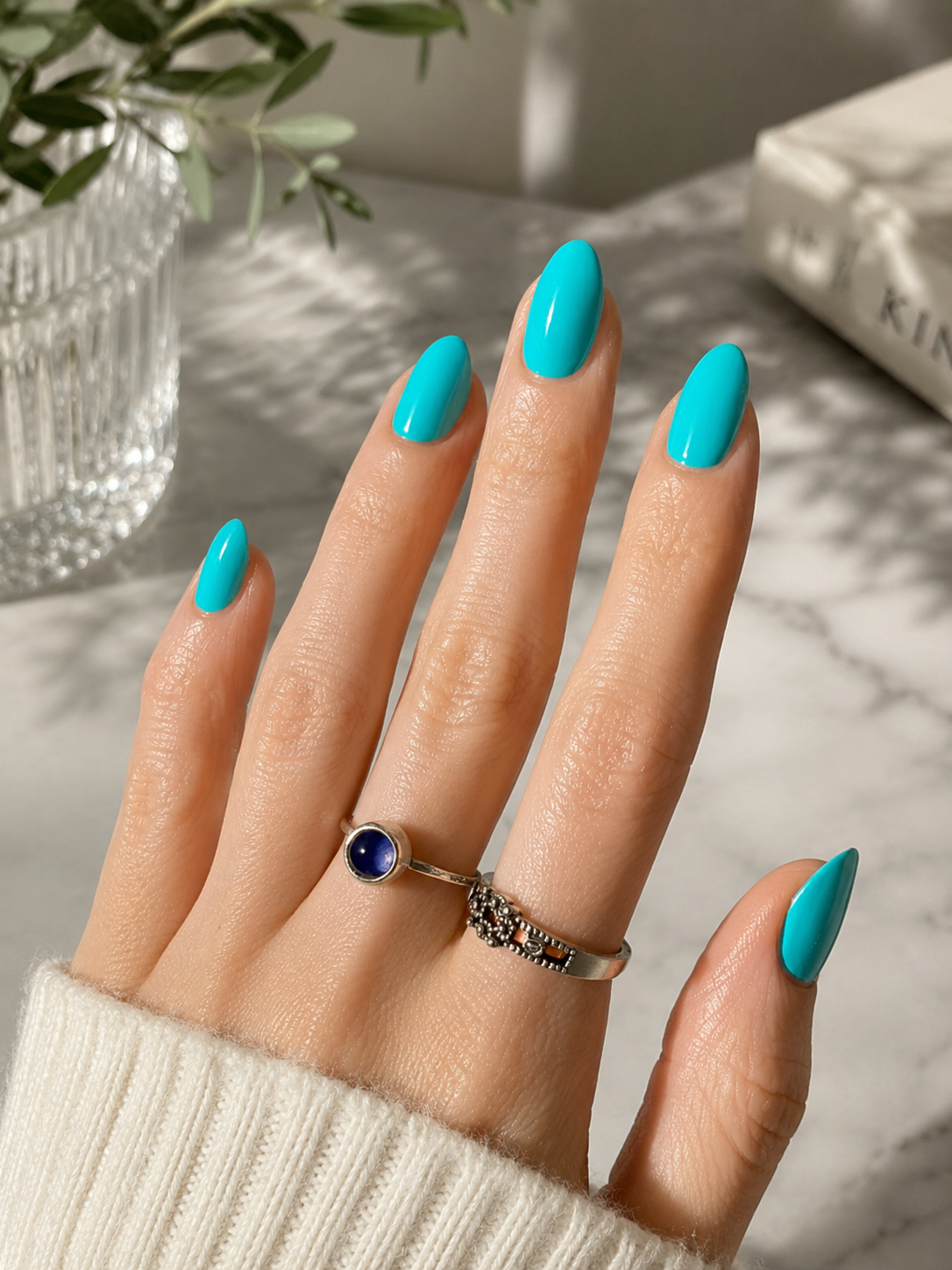 Couleur unie bleu aqua