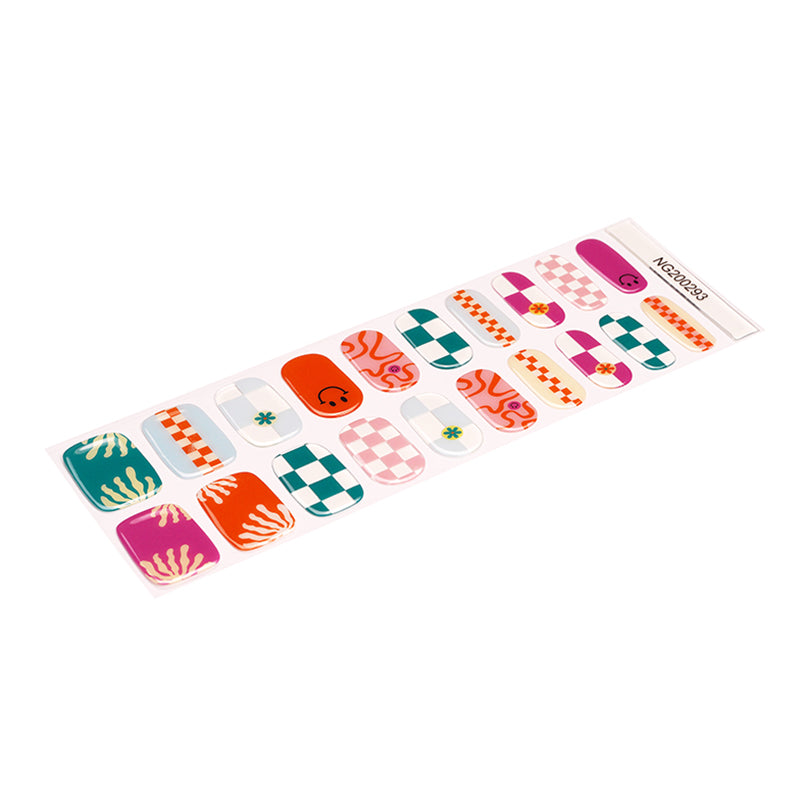 Semi-Cured Gel Nail Wraps - Funky Pop