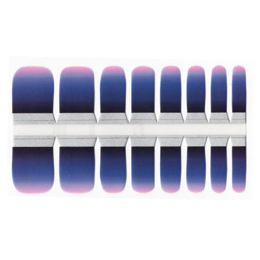 White Smoke Toe Nails/Kids Nail Wraps Navy Pink Ombre