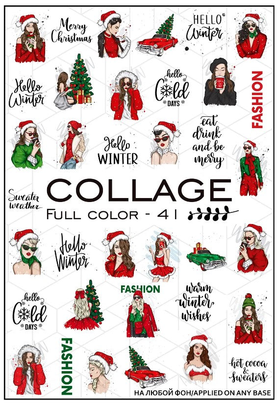 White Smoke Winter Hat Women Girl Boss Chic Waterslide Nail Decals