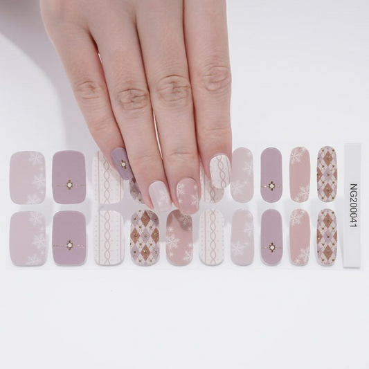 Lavender Semi-Cured Gel Nail Wraps Cozy Couture