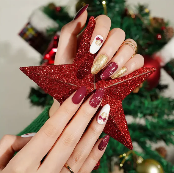 Dark Gray Holly Jolly Glam