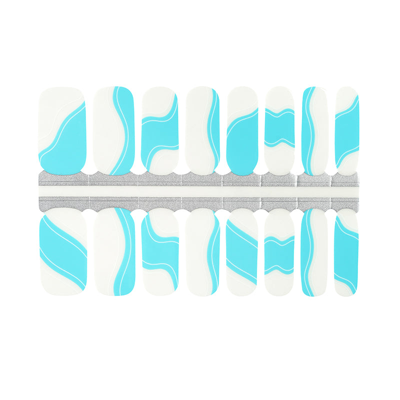 White Smoke Blue Waves White Negative Space Clear