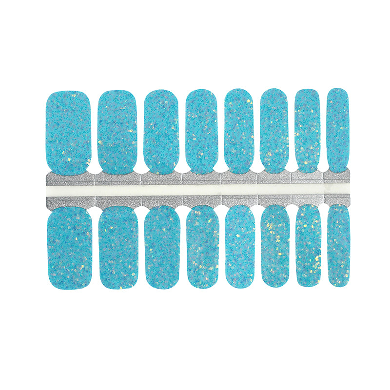 Medium Turquoise Blue Iridescent Sequin Solid