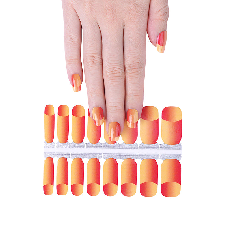 White Smoke Optical Illusion Orange Ombre Gradient