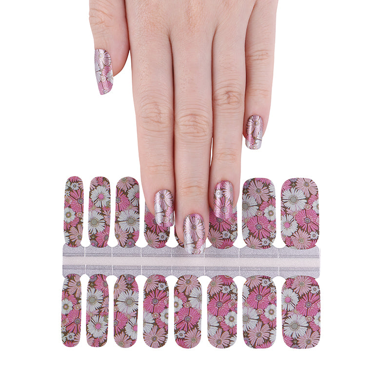 White Smoke Pink White Flowers Daisies Shimmer