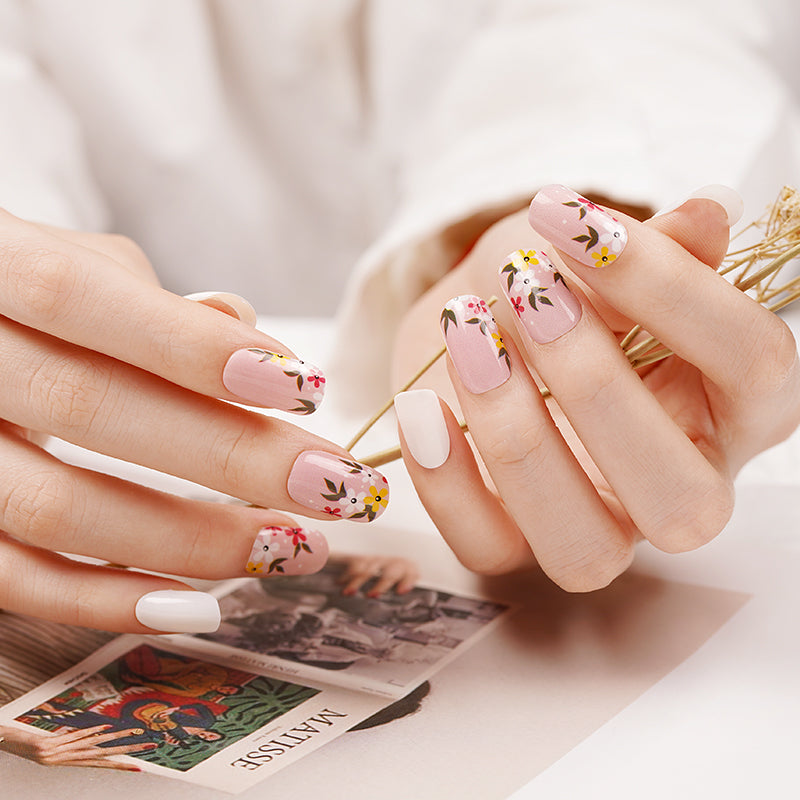 Misty Rose Nude Pink Spring Flowers with White