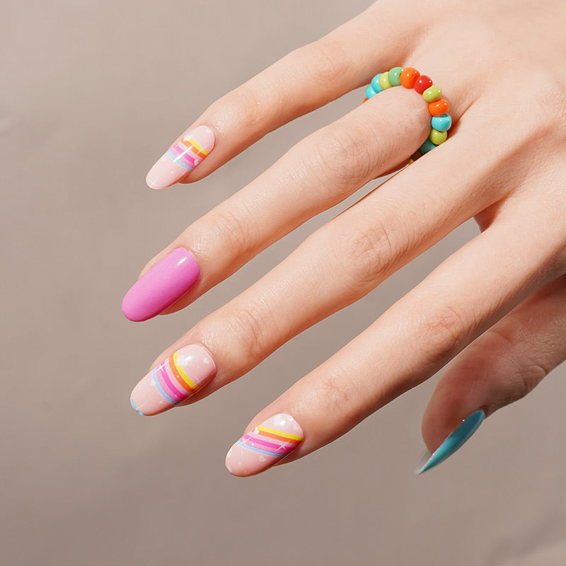 Dark Gray Rainbow Crush