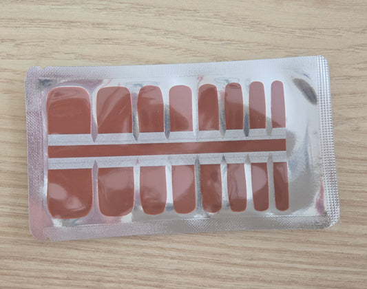 Toe Nails/Kids Nail Wraps - Brown Solid
