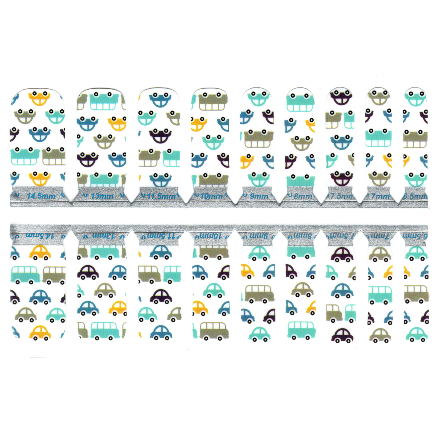 White Smoke Cars and Buses Blue Brown Grey Yellow- Kids