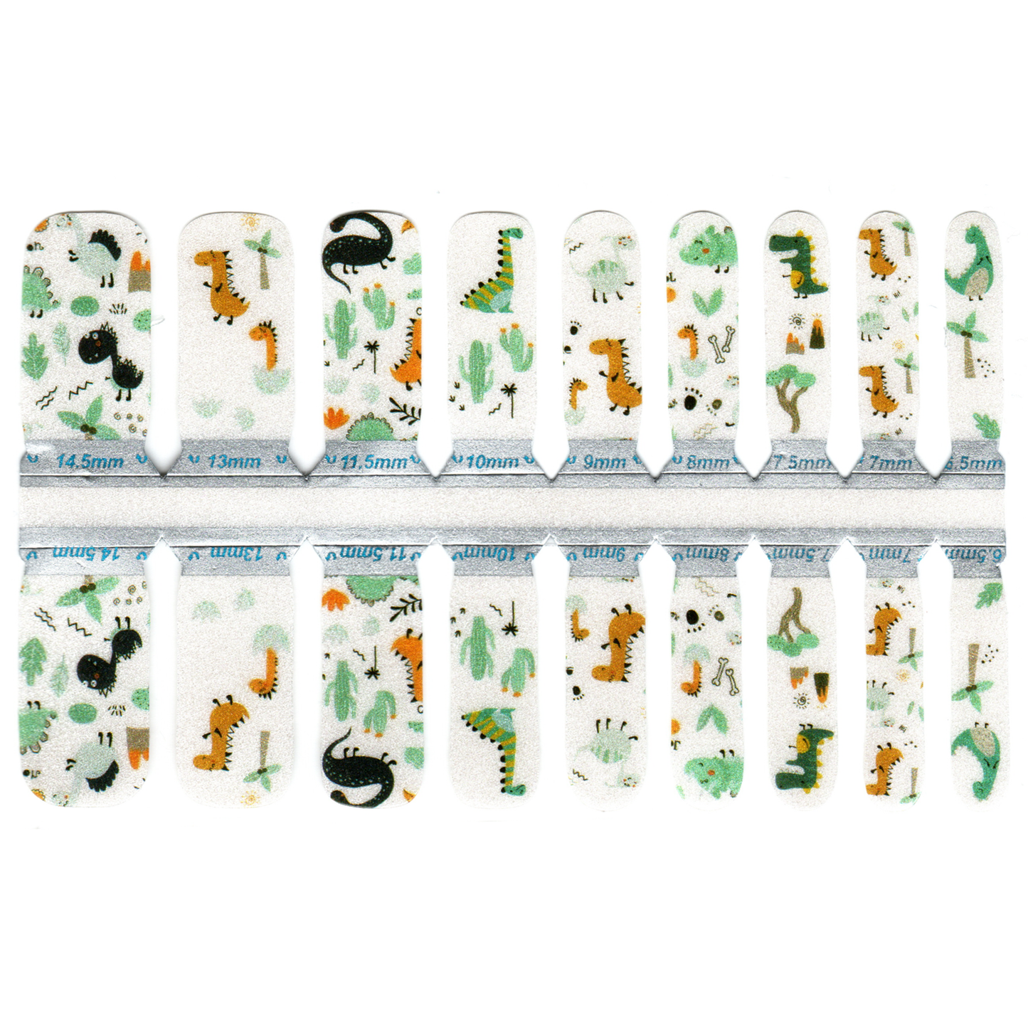 White Smoke Dinos Dinosaurs Transparent with Shimmer Orange Black Green - Kids