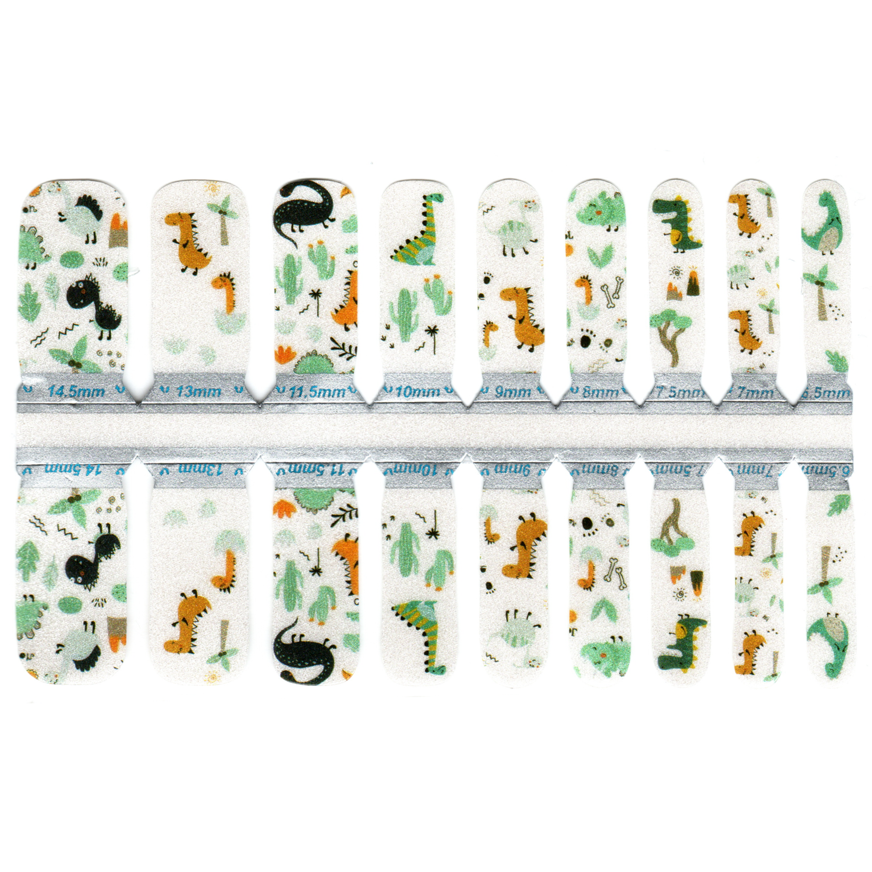 White Smoke Dinos Dinosaurs Transparent with Shimmer Orange Black Green - Kids