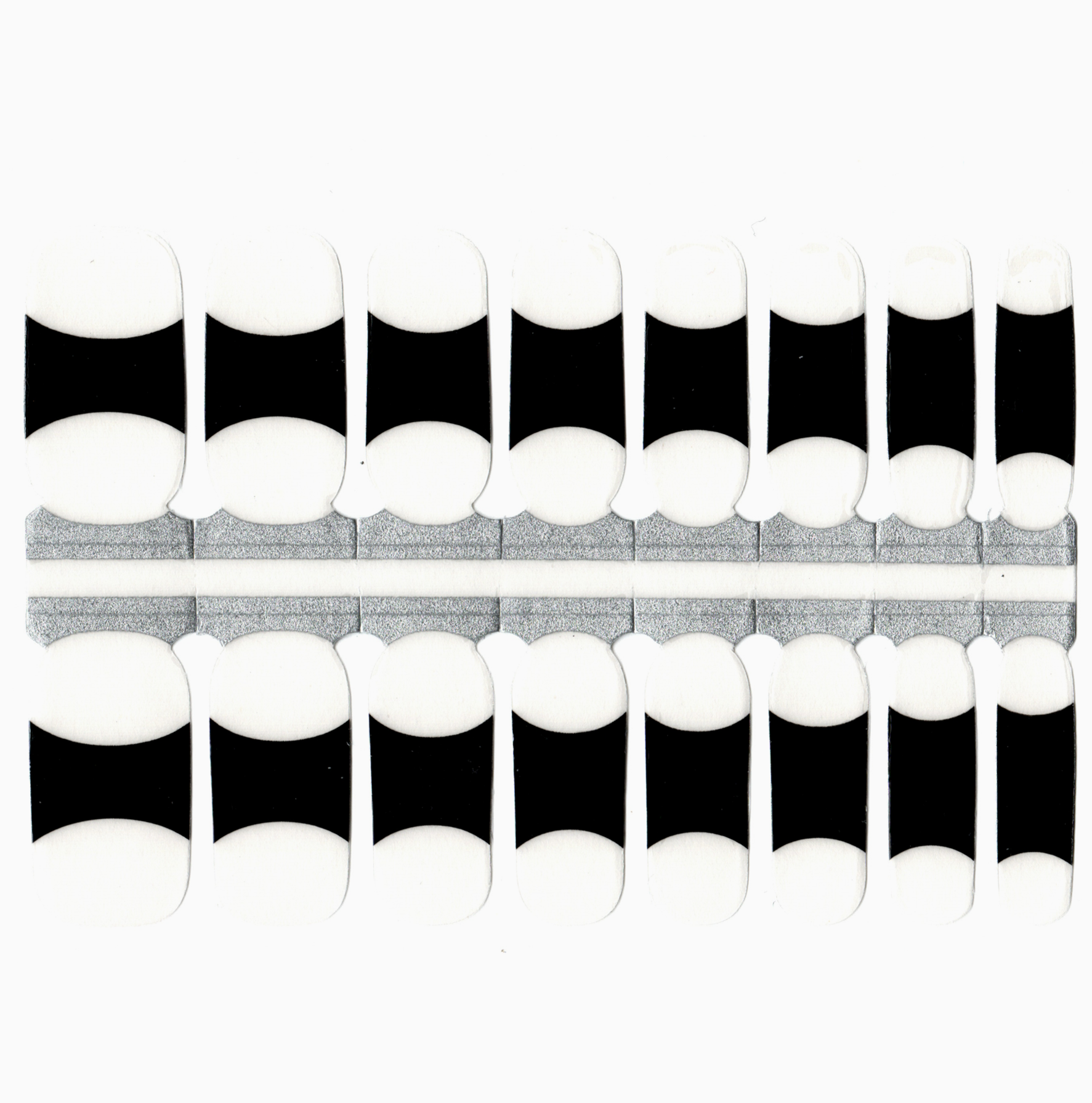 White Smoke Color Changing Black French Tip with Clear Transparent Background