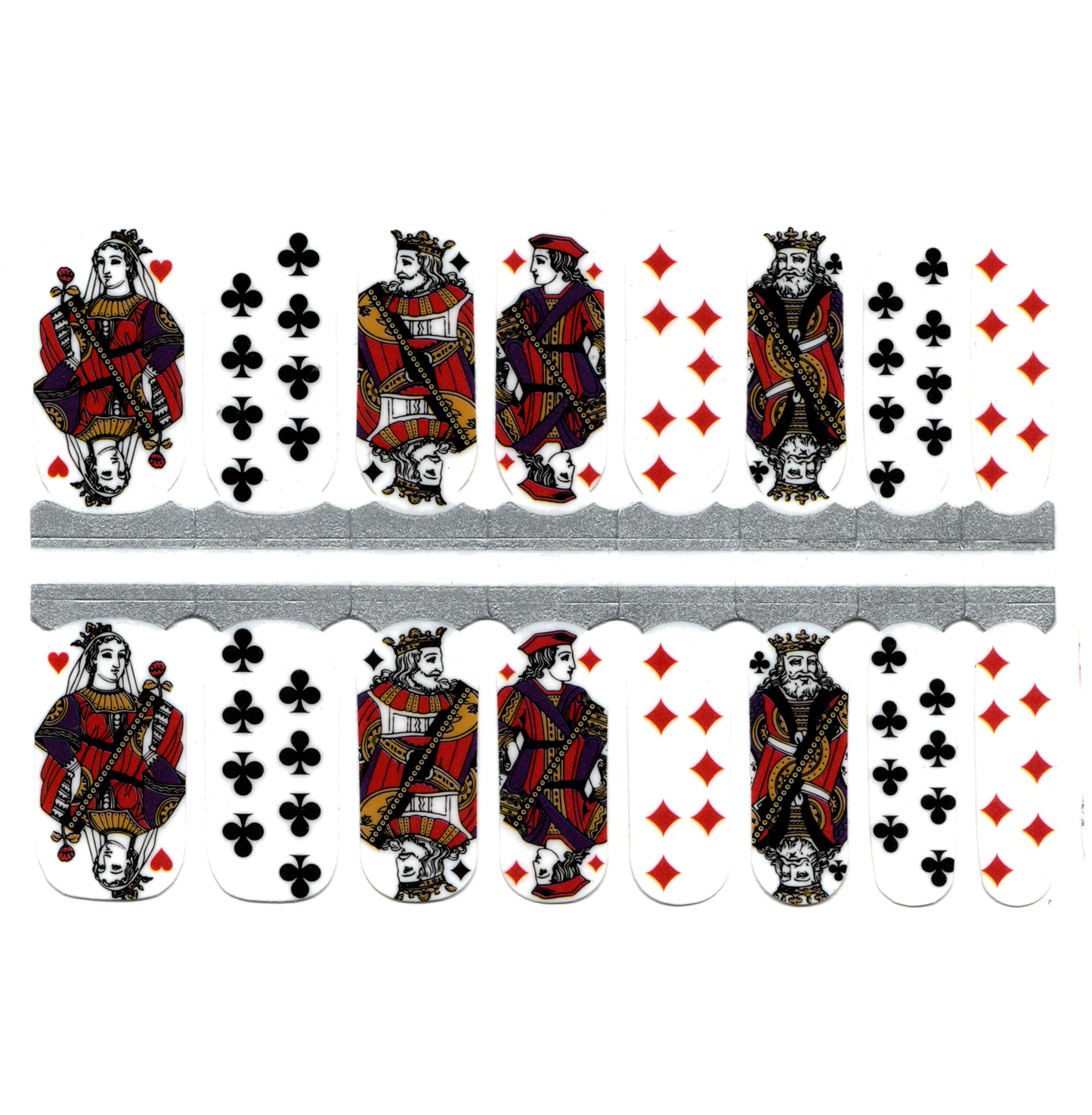 White Smoke Playing Cards on White Background King, Queen, Jack, Ace, Spades, Hearts