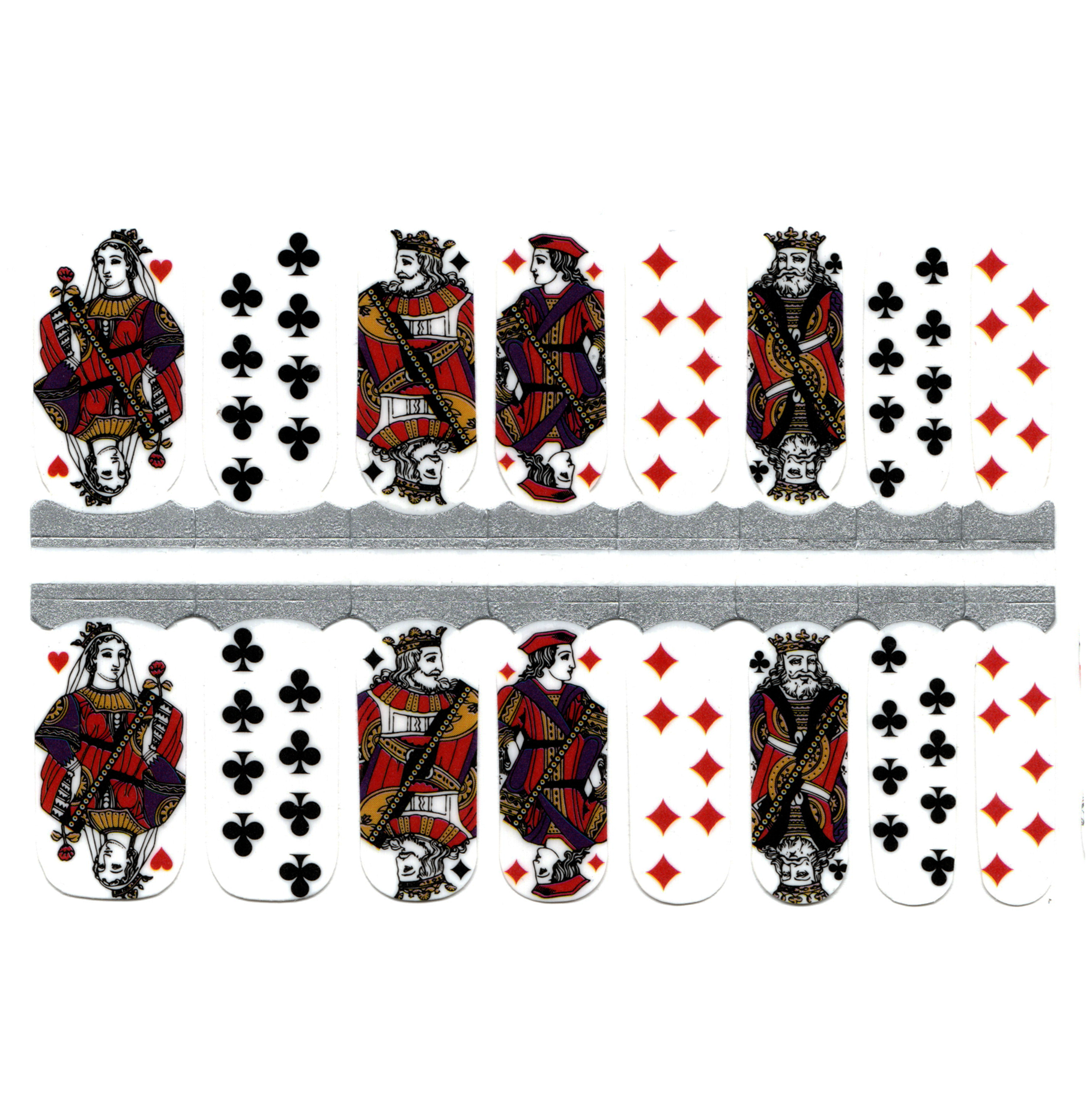 White Smoke Playing Cards on White Background King, Queen, Jack, Ace, Spades, Hearts