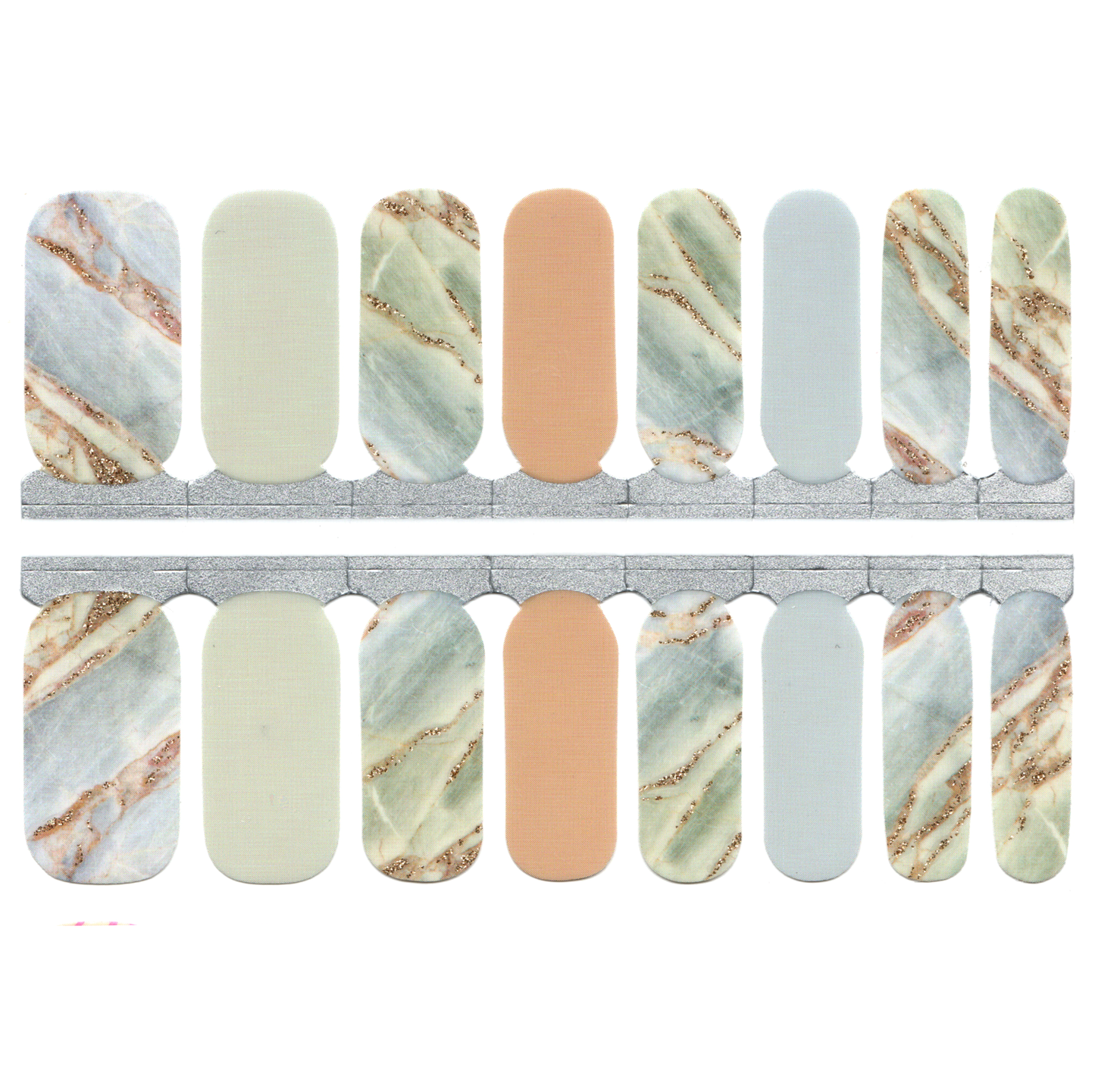 White Smoke Grey Marble Stone Blue with Gold Glitter