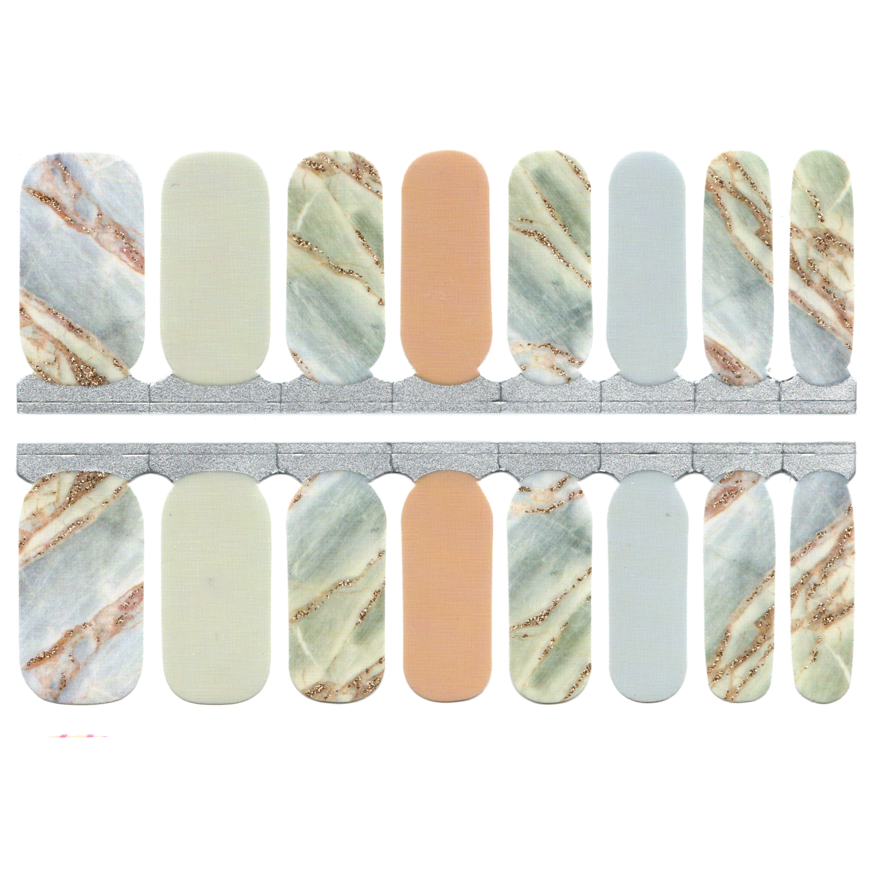 White Smoke Grey Marble Stone Blue with Gold Glitter