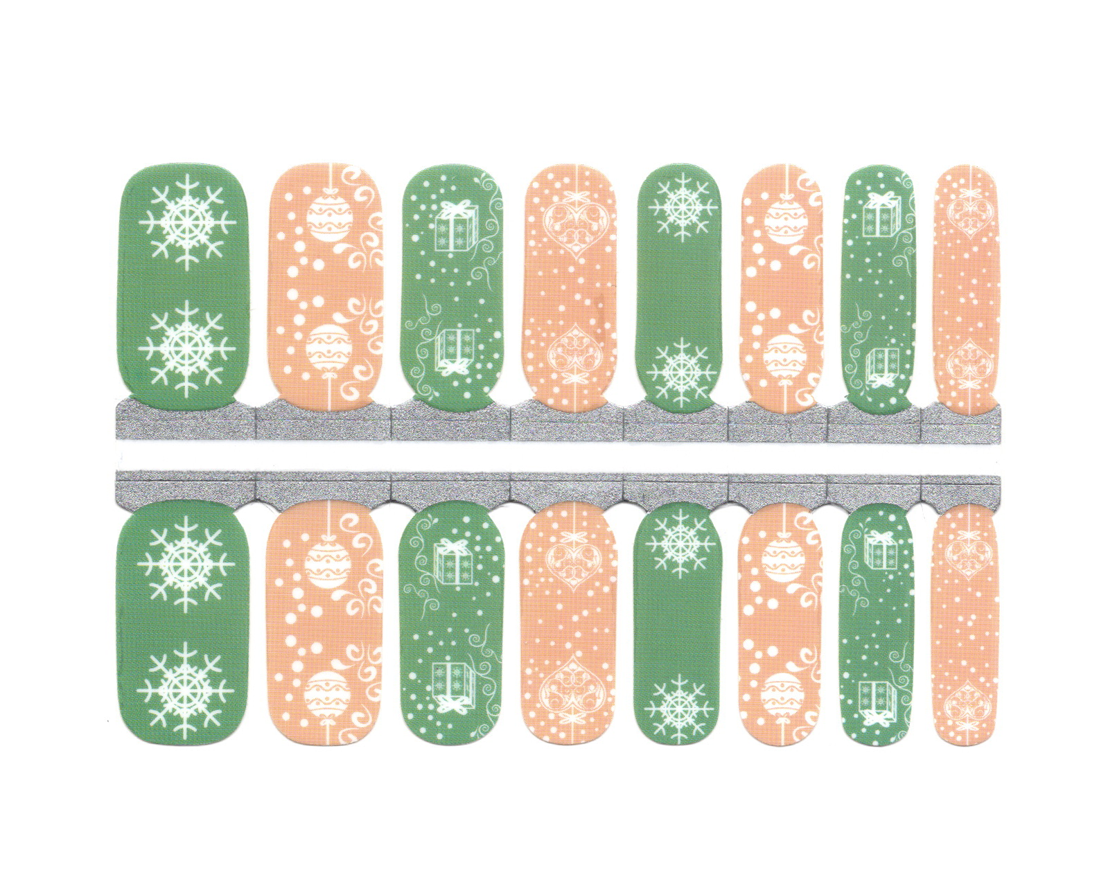 White Smoke Green and Beige, White Christmas Tree Ornaments, Gift Boxes, Snowflakes
