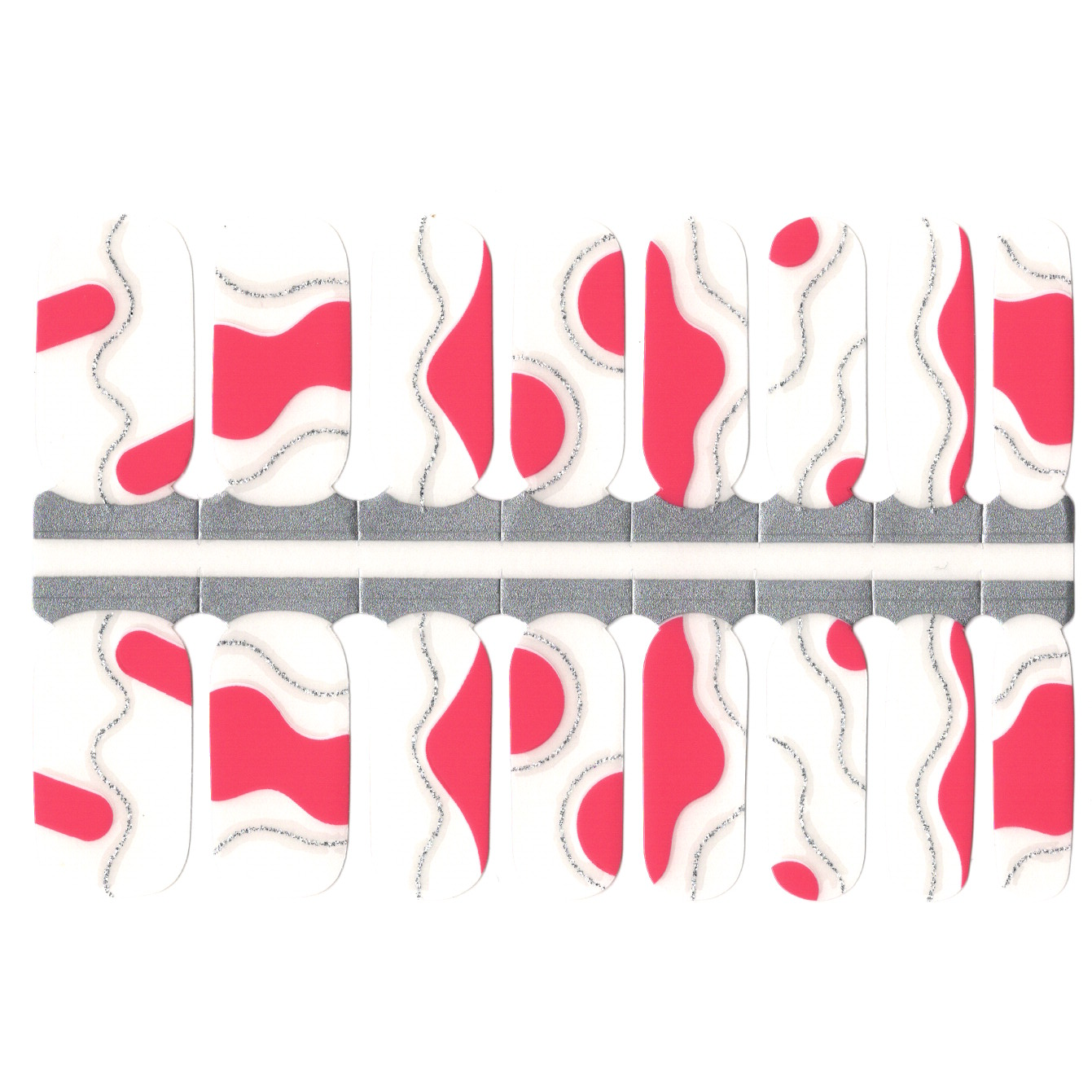 White Smoke Pink and Silver Glitter Wave Clear Background Negative Space Overlay