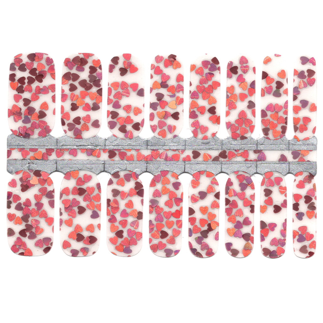 White Smoke Confetti Metallic Hearts with Clear Background Valentine's Day