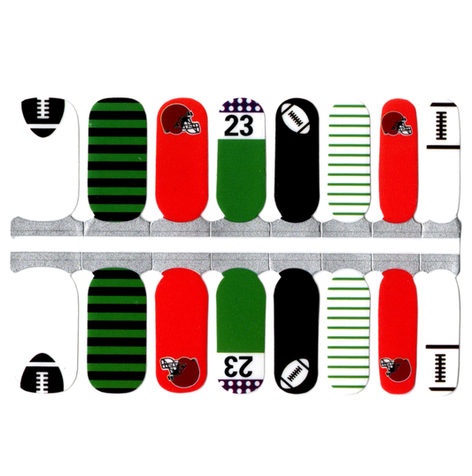 White Smoke Football Rugby Ball and Helmet Red, Green and Dark Brown Sports
