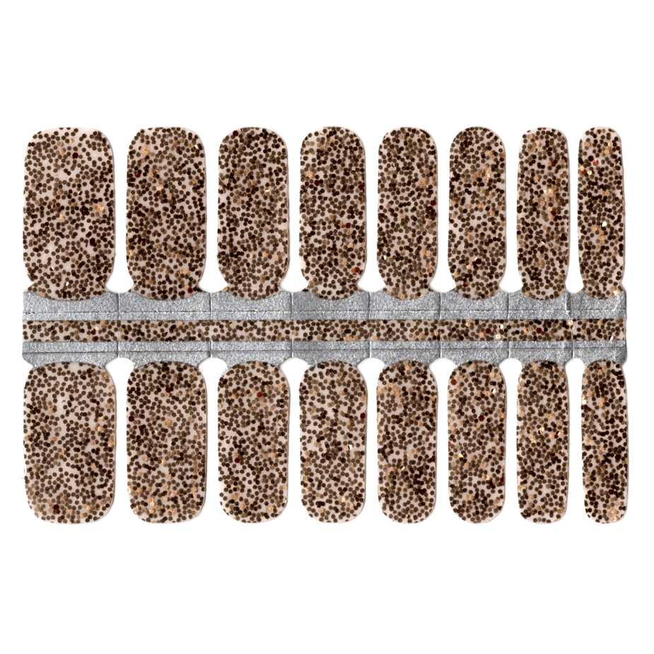 Dim Gray Gold Sequin Glitter Overlay with Clear Background