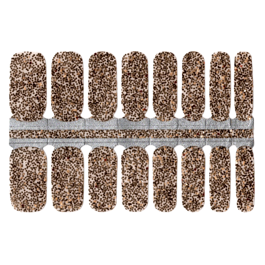 Dim Gray Gold Sequin Glitter Overlay with Clear Background
