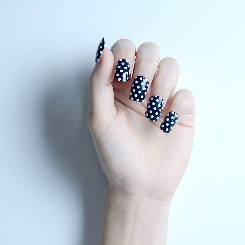 Alice Blue Black and White Polka Dot
