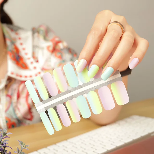 Gray Neon Green and Teal with Pink Purple Ombre Gradient