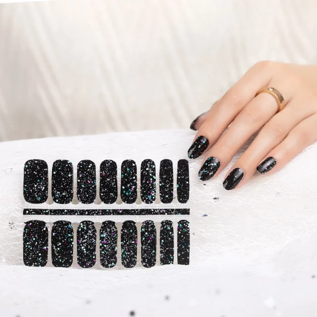 Lavender Black with Sequin Glitter Galaxy