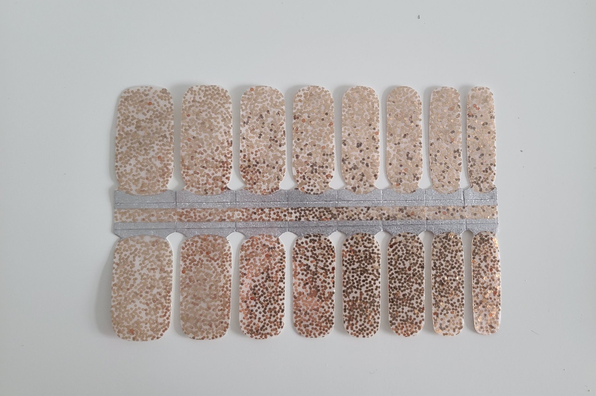 Gray Gold Sequin Glitter Overlay with Clear Background