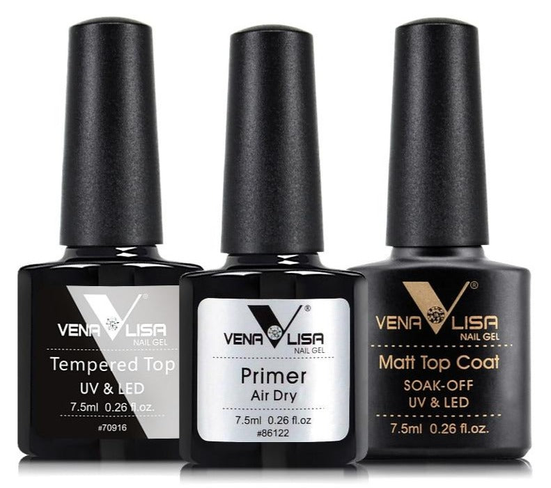 White Smoke Venalisa Gel Top Coats and Base Coats - Matte, Tempered, Long Wear
