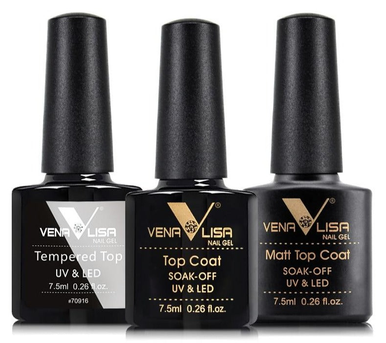 White Smoke Venalisa Gel Top Coats and Base Coats - Matte, Tempered, Long Wear