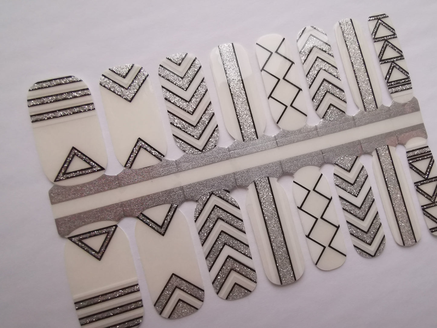 Rosy Brown White Black Silver Glitter Geometry Tribal Aztec Art with Clear Transparent Background