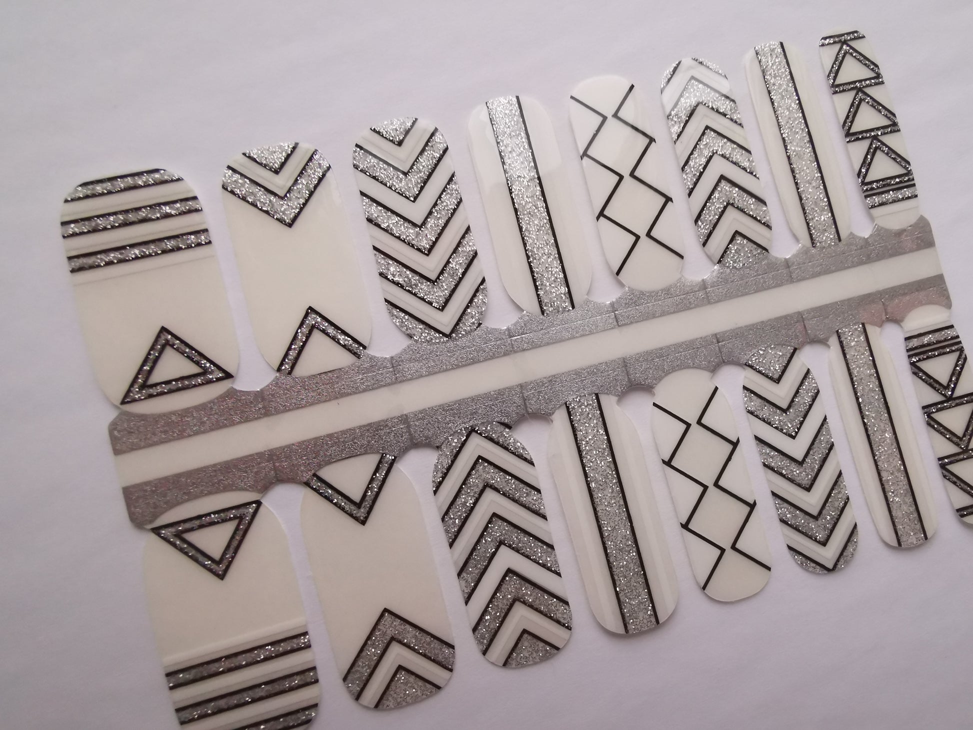Rosy Brown White Black Silver Glitter Geometry Tribal Aztec Art with Clear Transparent Background
