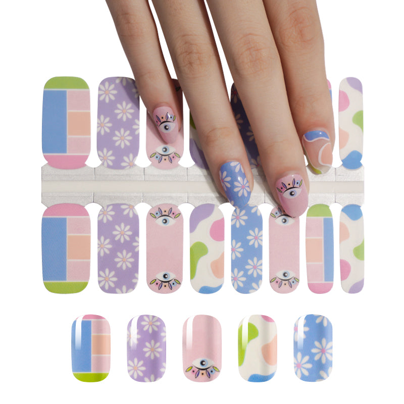 White Smoke Color Blocks with Daisies Negative Space with Clear Background