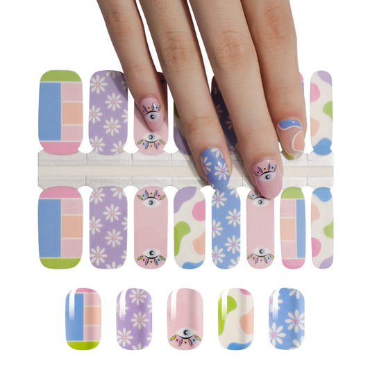 White Smoke Color Blocks with Daisies Negative Space with Clear Background