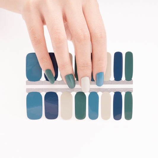 White Smoke Blue and Green Shades Solid Colors