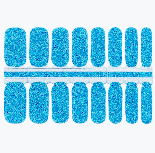 Dark Turquoise Solid Blue Glitter