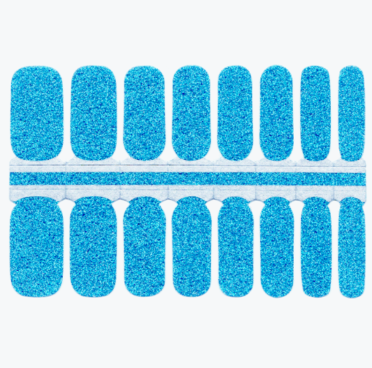 Dark Turquoise Solid Blue Glitter